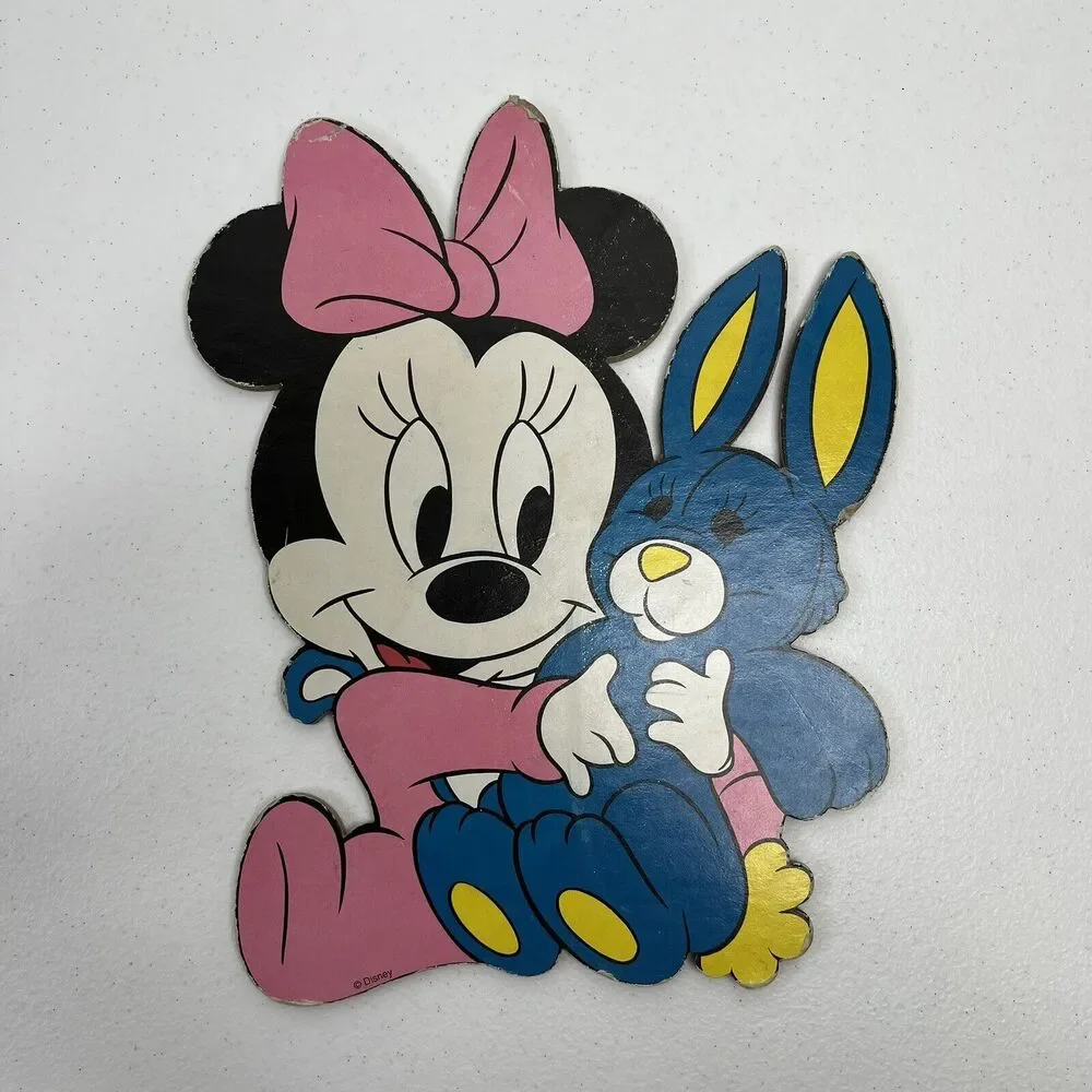 2 Vtg 90’s Disney Minnie Mouse Donald Duck Wall Decor Nursery‎ Cardboard Cutouts